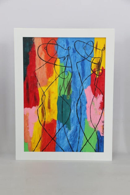 "Melody" - Original Framed A3 Acrylic Art on Canvas